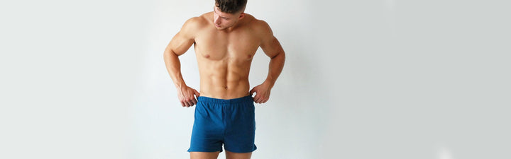 Men's Blue Underwear Boxer Shorts Made From Sustainable Fabrics - Bomens 