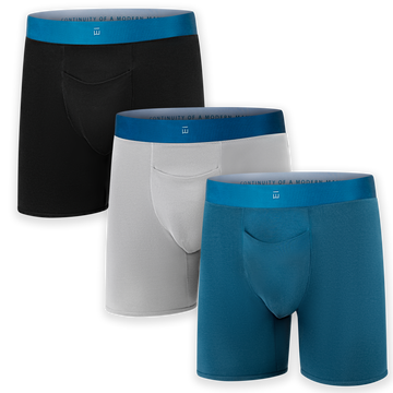 Men's 3 Pack Underwear Boxer Briefs Made From Tencel™ Lyocel & Organic Cotton