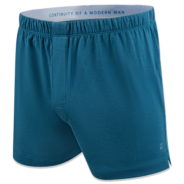 Mens's Blue Underwear Boxer Shorts Made from Tencel™ Lyocel & Organic Cotton