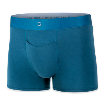 Mens's Blue Underwear Trunks V2 Made from Tencel™ Lyocel & Organic Cotton
